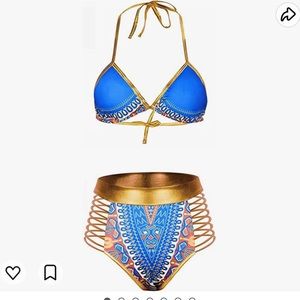 Womens Tribal Print Two Piece Bikini
